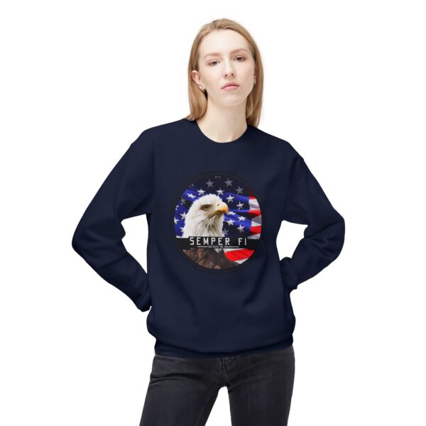 Semper Fi Unisex Midweight Softstyle Fleece Crewneck Sweatshirt - Image 47