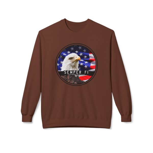 Semper Fi Unisex Midweight Softstyle Fleece Crewneck Sweatshirt - Image 5