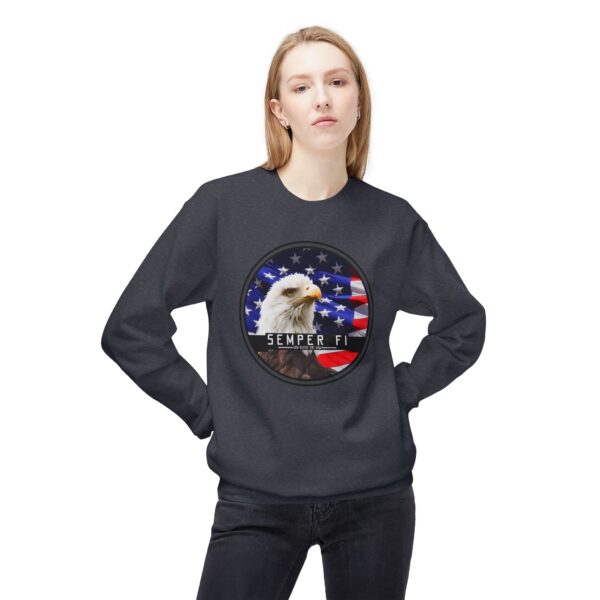 Semper Fi Unisex Midweight Softstyle Fleece Crewneck Sweatshirt - Image 27