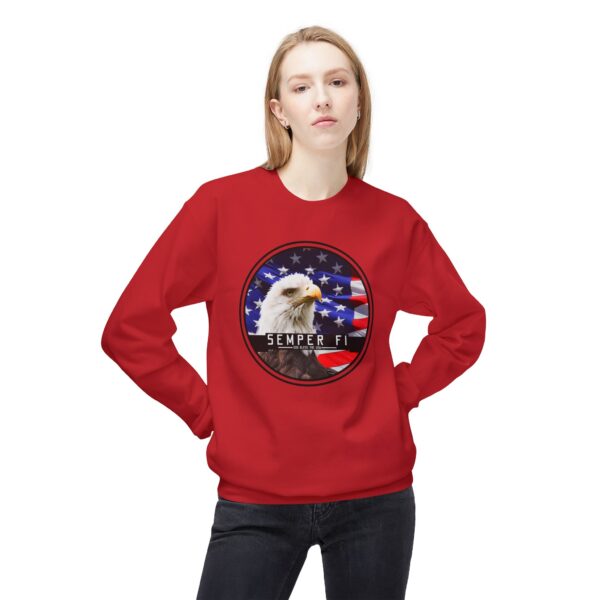 Semper Fi Unisex Midweight Softstyle Fleece Crewneck Sweatshirt - Image 59