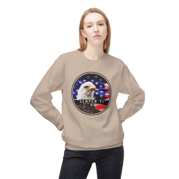 Semper Fi Unisex Midweight Softstyle Fleece Crewneck Sweatshirt - Image 11