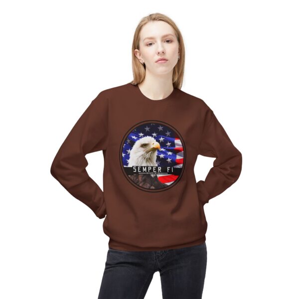 Semper Fi Unisex Midweight Softstyle Fleece Crewneck Sweatshirt - Image 7