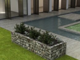 vidaXL Gabion Raised Bed Steel 106.3"x35.4"x19.7"