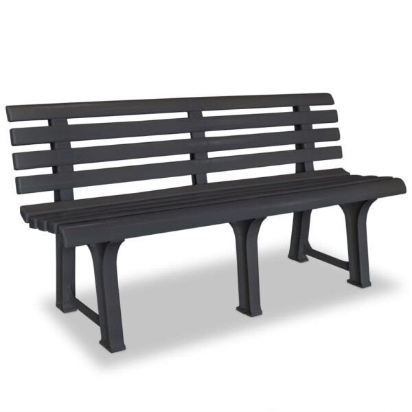 vidaXL Patio Bench 57.3" Plastic Anthracite