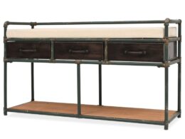 vidaXL Storage Bench with Cushion 42.3"x13.6"x23.2"
