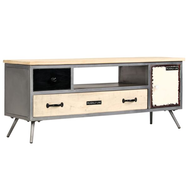 vidaXL TV Stand Solid Wood Mango and Steel 47.2"x11.8"x17.7"