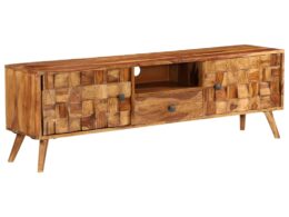 vidaXL TV Stand Solid Wood Sheesham with Honey Finish 55.1"x11.8"x15.7"