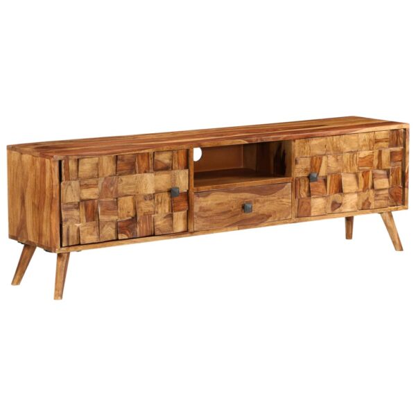 vidaXL TV Stand Solid Wood Sheesham with Honey Finish 55.1"x11.8"x15.7"