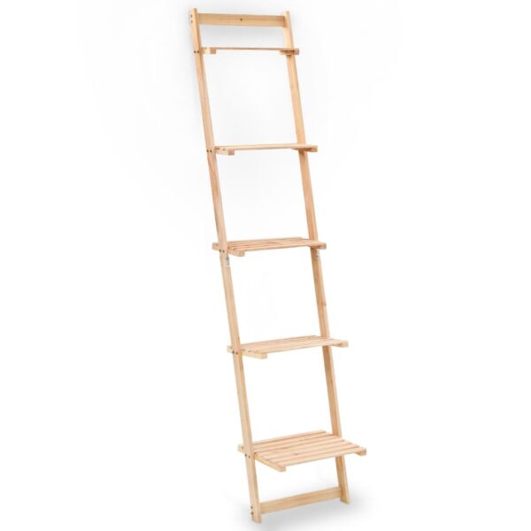 vidaXL Ladder Wall Shelf Cedar Wood 16.3"x11.8"x69.3"