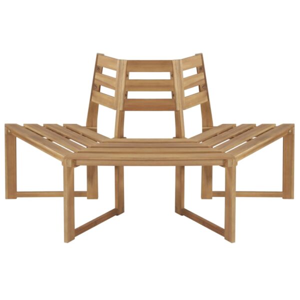 vidaXL Tree Bench Half-hexagonal 63" Solid Acacia Wood