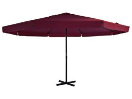 vidaXL Garden Parasol with Aluminum Pole 196.9" Bordeaux Red