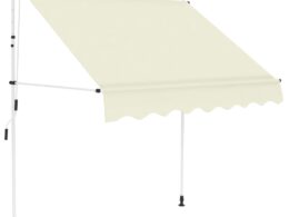 vidaXL Manual Retractable Awning 59" Cream