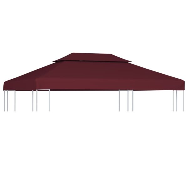 vidaXL 2-Tier Gazebo Top Cover 1 oz/ft² 13.1'x9.8' Bordeaux