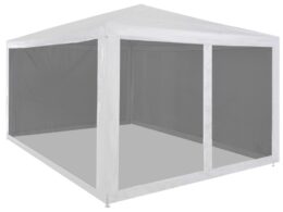 vidaXL Party Tent with 4 Mesh Sidewalls 157.5"x118.1"