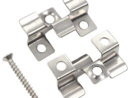 vidaXL 100 pcs Decking Clips with 200 Screws Stainless Steel