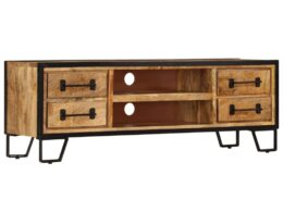 vidaXL TV Stand with Drawers 47.2"x11.8"x15.7" Solid Wood Mango