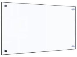 vidaXL Kitchen Backsplash Transparent 27.6"x15.7" Tempered Glass