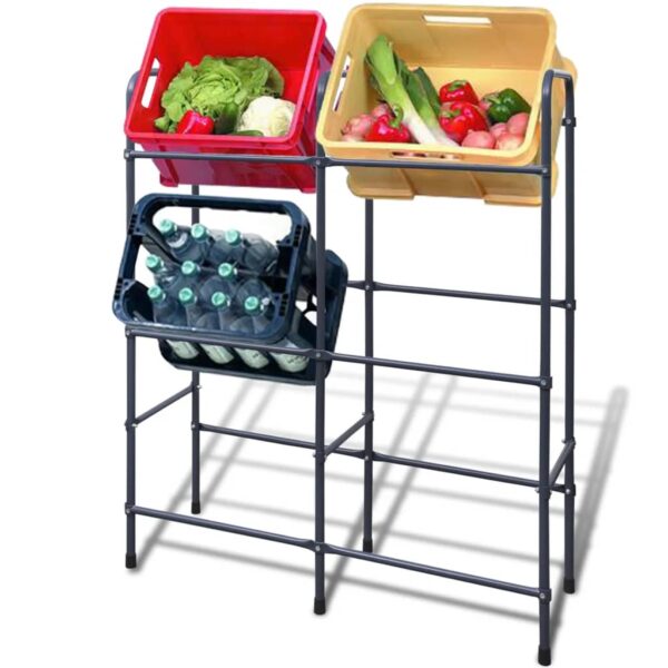 vidaXL Steel Shelf for 6 Crates