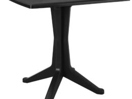 vidaXL Patio Table Anthracite 27.6"x27.6"x28.2" Plastic