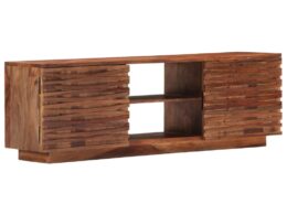vidaXL TV Stand 47.2"x11.8"x15.7" Solid Wood Sheesham