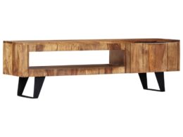 vidaXL TV Stand 55.1"x11.8"x15.7" Solid Wood Sheesham