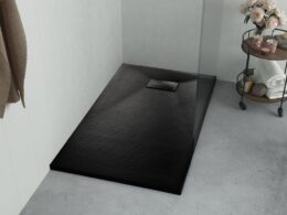 vidaXL Shower Base Tray SMC Black 35.4"x31.5"