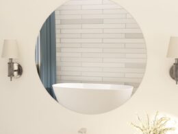 vidaXL Frameless Mirror Round 31.5" Glass