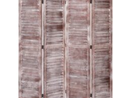 vidaXL 4-Panel Room Divider Brown 55.1"x65" Wood