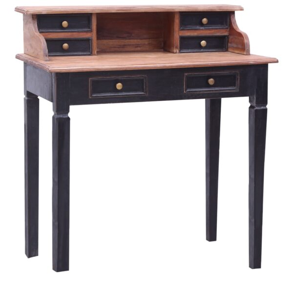 vidaXL Writing Desk with Drawers 35.4"x19.7"x39.8" Solid Mahogany Wood