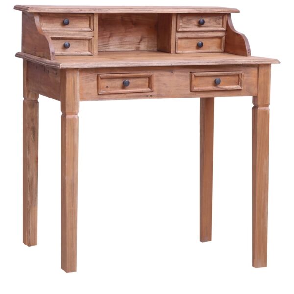 vidaXL Writing Desk with Drawers 35.4"x19.7"x40.6" Solid Mahogany Wood