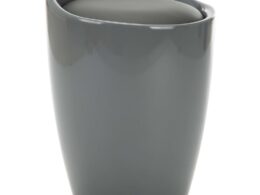vidaXL Storage Stool Gray Faux Leather