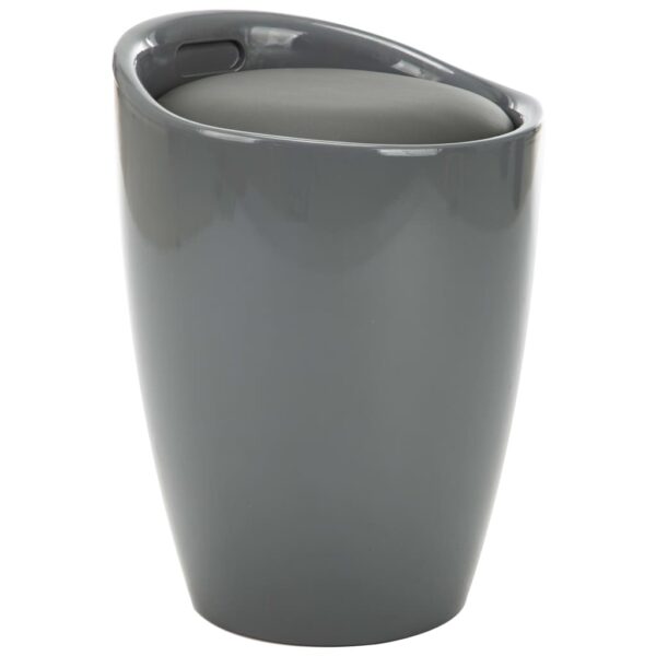 vidaXL Storage Stool Gray Faux Leather