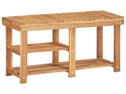 vidaXL Shoe Rack 35.4"x12.5"x18.1" Solid Acacia Wood