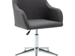 vidaXL Swivel Office Chair Dark Gray Fabric