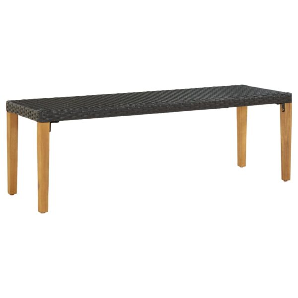 vidaXL Patio Bench 31.5" Poly Rattan Black