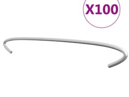 vidaXL Gabion Hooks 100 pcs Galvanized Steel 19.7"