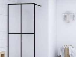 vidaXL Walk-in Shower Screen Frosted Tempered Glass 55.1"x76.8"