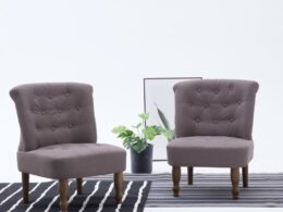 vidaXL French Chair Taupe Fabric