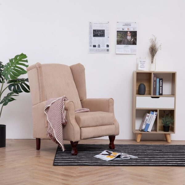 vidaXL Recliner Cream Fabric