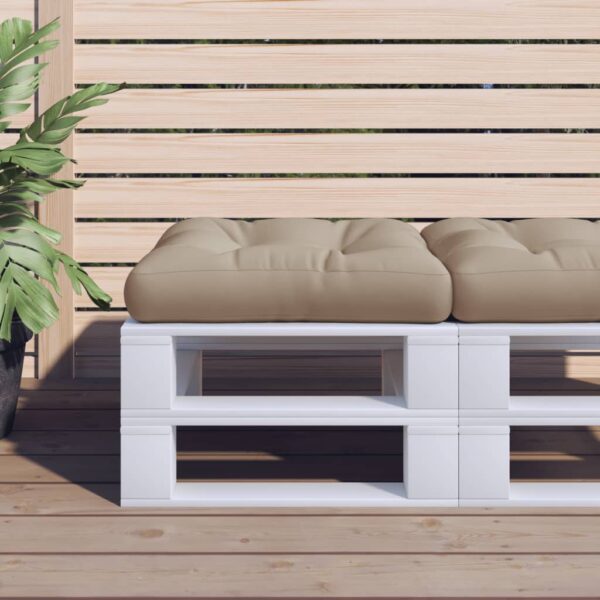 vidaXL Pallet Cushion Taupe 23.6"x23.6"x4.7" Fabric