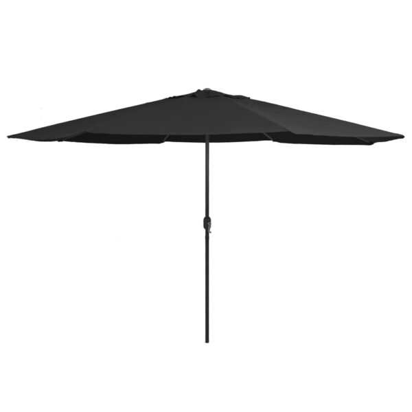 vidaXL Garden Parasol with Metal Pole 153.5" Black