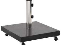 vidaXL Parasol Base Granite 66.1 lb Square Black
