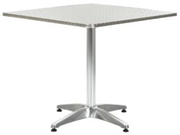 vidaXL Patio Table Silver 31.5"x31.5"x27.6" Aluminum