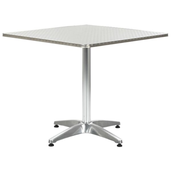 vidaXL Patio Table Silver 31.5"x31.5"x27.6" Aluminum