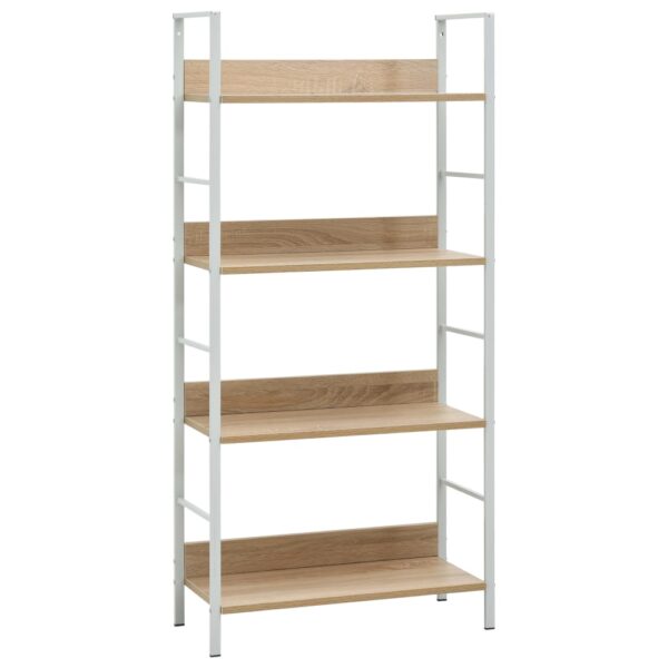 vidaXL 4-Layer Book Shelf Oak 23.6"x10.9"x49" Engineered Wood