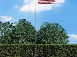 vidaXL US Flag and Pole Aluminum 20.3'