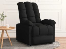 vidaXL Recliner Black Fabric