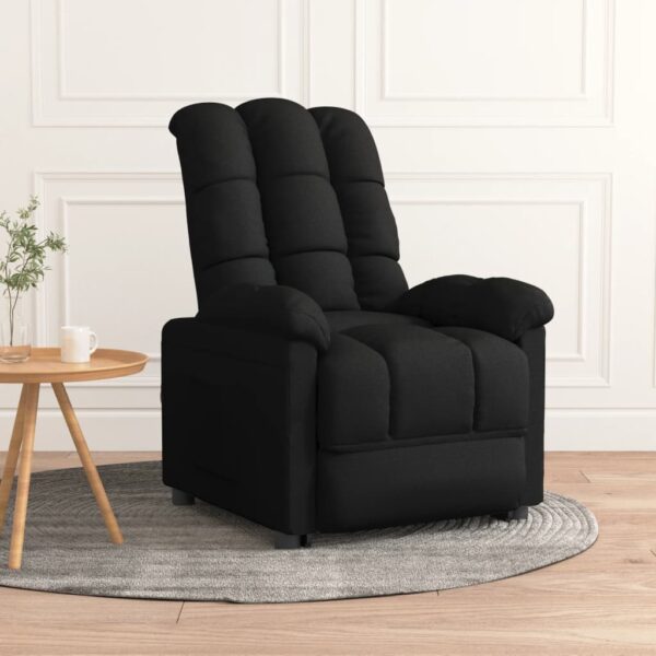 vidaXL Recliner Black Fabric