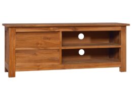 vidaXL TV Stand 39.4"x11.8"x15.7" Solid Wood Teak