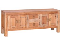 vidaXL TV Stand 43.3"x11.8"x17.7" Solid Wood Mahogany